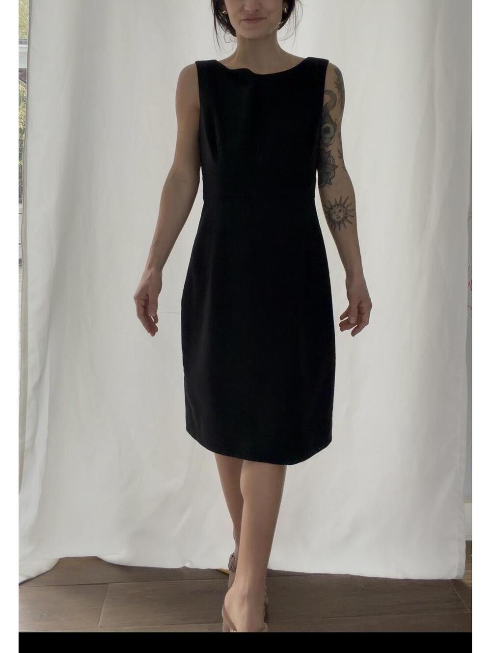 Kate Spade Black Sleeveless Midi Dress with Back Bows